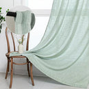 MYSKY HOME 95 Inch Curtains Farmhouse Light Filtering Privacy Curtain Drapes for Patio Door Living Room, Linen Look Texture Fabric Bohemian Draperies Soft Touch Back Tab, 50x95, Aqua, 2 Panels by CozyNest Decor