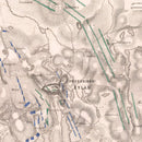 Vintage Map of the Battle of Preussisch-Eylau, 1807
