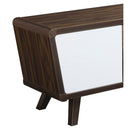2 Door TV Console With Storage - Walnut by HouseOfZazla