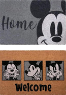 Gertmenian Disney Mouse Doormat Rug Front Door Coir Mat Indoor Outdoor Entryway Carpet, 2-Pack 20x34, Retro Mickey Home/Welcome by CozyNest Decor