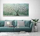 LASMOND Turquoise Tree of Life Wall Art for Living Room Canvas Prints Artwork Modern Abstract Bedroom Office Painting Decor (46x23 Inches) by CozyNest Decor