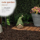 Alpine Corporation QWR1440 Gnome Head with Sculpted Rope Beard and Flower on Hat, Playful Décor for Garden & Patio, 10" H, Green by GreenHaven Gardens