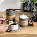 Airtight Coffee Storage Container Jar with Lid, Ceramic Kitchen Food Storage Jars for Spice Sugar Cookie, Coffee Bean Stackable Decorative Jars for Housewarming, Grey & 28oz by CozyNest Decor