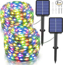 Ollny Solar Outdoor Lights, 2 Pack Total 132FT 400LED Solar Fairy Lights, IP67 Waterproof 8 Modes String Lights for Tree Yard Garden Patio Party, Multicolor by GreenHaven Gardens