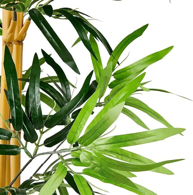 Amazon Basics Artificial Fake Bamboo Plant with Plastic Planter Pot, 39.4", Green, photo 3 of 5