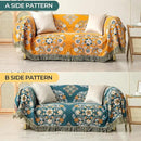 Boho Throw Blanket for Bed,100% Cotton Ultra Soft Lightweight Muslin 4-Layer Breathable Woven Throws 80''x 90'' Blanket Yellow Floral Printed Farmhouse Decor Bed Blankets by CozyNest Decor