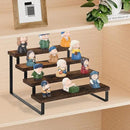 YINMIT Wooden Display Riser Stand, Tiered Perfume and Cologne Organizer Stand, 4 Tier Spice Rack Organizer, Rustic Display Shelf for Candles (4 Tier) by CozyNest Decor