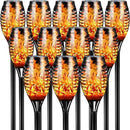 Otdair Solar Outdoor Lights, 12 Pack 12LED Solar Tiki Torches with Flickering Flame, IP65 Waterproof Mini Solar Torch Lights Auto On/Off for Garden, Patio, Yard, Pathway by GreenHaven Gardens