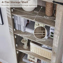 RedLemon Bookcase with 2 File Drawers, 72" Tall Farmhouse Bookshelf with Storage and Adjustable Shelves, 4 Tier Rustic Wood Bookshelf with Cabinet for Home Office, Living Room (Light Rustic Oak) by CozyNest Decor