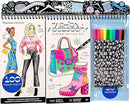 Fashion Angels Fashion & Accessory Design Sketch Set, Includes Sketch Pad with Stickers & Markers, Ultimate Fashion Design Sketch Book for Girls by TinyTreasures Baby Boutique