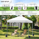 Yaheetech 12x12 Pop-up Canopy Tent w/ 2 Integrated Wheels for Mobility, Waterpoof & Heavy Duty, Instant Sun Shelter with Carry Bag, Weight Bags for Outdoor Camping Beach Patio Parties, White by GreenHaven Gardens