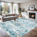8x10 Area Rugs for Living Room - Washable Rug Modern Abstract Soft Large Neutral Non-Slip Carpet Indoor Floor Thin Carpets for Bedroom Dining Room Farmhouse Nursery Home Office Green by TinyTreasures Baby Boutique