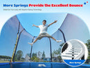 ORCC 8 x 13 FT Oval Outdoor Trampoline with Safety Net - Recreational Gymnastics Trampoline for Kids, 1200LBS Capacity, Heavy-Duty Galvanized Steel Frame by TinyTreasures Baby Boutique