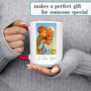 Personalized Coffee Mug, Custom Photo Caricature Gift, Funny Customized Coffee Gift for Men & Women, Custom Mugs with Pictures, Red 15oz Customized Ceramic Tea Cup by TinyTreasures Baby Boutique