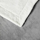 Amazon Basics Reversible Sherpa Throw Blanket, Dark Gray, 50"x60" by CozyNest Decor