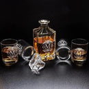 Gifts Inscribed Personalized Whiskey Decanter Set - Engraved Whiskey Decanter Bottle & Set of 4 Custom Drinking Glasses Laser Etched - Customized Whisky Gift for Wedding, Birthday, Fathers Day by CozyNest Decor