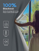 Sumobaby Blackout Curtains Portable 75"x57",Black Out Window Cover with Heat-Resistant Hook&Loop Tapes,100% Blackout Blinds,Blinds for Windows Easy to Cut Fit for Bedroom,Nursery and TV Room(Gray) by TinyTreasures Baby Boutique