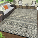 GAOMON Outdoor Rug for Patio 5'x8' Reversible Plastic Rugs Camping Mat for Outdoor, RV, Backyard, Deck, Balcony, Picnic, Beach, Black/Coffee(Bohemia) by CozyNest Decor