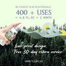 Clean-n-Fresh Toilet Spray, Poop Spray Eucalyptus Scent, 100% Natural Plant Essential Oil Bathroom Air Fresheners Spray, 400 Plus Uses, Long Lasting Odor Eliminator, 2 Pack by CozyNest Decor