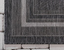 Unique Loom Outdoor Border Collection Area Rug - Soft Border (6' 1" x 9' Rectangle, Black/ Ivory) by GreenHaven Gardens