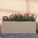42 Inch Rectangular Concrete Planter（42Lx14Wx15H，58 Pounds）,Durable All-Weather Use with Drainage Holes,Large Rectangular Planter for Outdoor Indoor Plants by CozyNest Decor