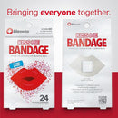 BioSwiss Bandages, Lips Shaped Self Adhesive Bandage, Latex Free Sterile Wound Care, Fun First Aid Kit Supplies for Kids, 24 Count by TinyTreasures Baby Boutique
