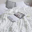Maetoow Chenille Chunky Knit Blanket Throw （60×80 Inch）, Handmade Warm & Cozy Blanket Couch, Bed, Home Decor, Soft Breathable Fleece Banket, Christmas Thick and Giant Yarn Throws，White by CozyNest Decor