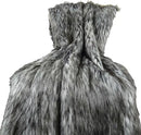 Exotic Siberian Husky Faux Faur Throw Blanket - Gray White Black Husky Fur - Gray Faux Fur Throw Blanket - Luxury Soft Faux Fur, Handmade in USA, 16411 by CozyNest Decor