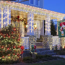 DDMY Christmas Lights Outdoor Decorations 416 LEDs 34 FT 8 Modes Curtain String Light with 78 Drops, Waterproof Clear Wire LED Light for Christmas Party Decor, House, Garden, Yard Decoration by GreenHaven Gardens