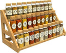 Spice Rack Organizer for Spice Jars: Large Bamboo 3-Tiered Seasoning Rack for Countertop, Kitchen, Cabinet, Pantry by CozyNest Decor