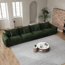smilesun Modern Minimalist Chenille Modular Sectional Sofa, Oversized Couch and Loveseat Set with Thick Cushions, Upholstered Sofa for Living Room, Bedroom, Office, Apartment(Green,136" 4-Seater) by CozyNest Decor