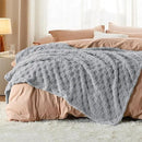 Bedsure GentleSoft Silver Grey Throw Blanket for Couch - Checkered Fleece Blankets Gifts for Women Men Girls, Cute Soft Cozy Throw for Bedroom Home Decor Gifts, 50x60 Inches by CozyNest Decor