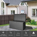 80 Gallon Plus Outdoor Storage Box Waterproof Lockable Resin Deck Box Large, Patio Storage Bin for Pool Accessories Cushion Furniture, Garden Tools, UV-Resistant Outside Delivery Black by GreenHaven Gardens