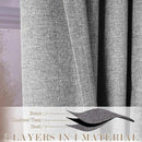 Room Divider Curtains Screen Partitions, Linen Look 100% Blackout Drapery 84 Inches Long, 120" Wide Pinch Pleated Window Drapes, Privacy Protecting, Light Blocking, (1 PC, Light Grey) by CozyNest Decor
