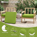 Patio Chair Cushions 24 X 24 X 5 Inch Waterproof Outdoor Seat Cushions for Patio Furniture, Outdoor Sofa Couch Pads with Ties & Handle, Set of 2, Grass Green by GreenHaven Gardens