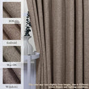 Full Blackout Privacy Curtains, 240 Inch Extra Wide Linen Blend Drapes, Pinch Pleat Window Drapery for Room Divider Storage/Space Room Separation, 1 Panel, W 240" x L 96", Light Brown by CozyNest Decor