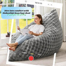 Hobestluk 3 in 1 Bean Bag Chair Giant Bean Bag Chairs for Adults with Bubble Cover Convertible Bean Bag Floor Cushion with Machine Washable Cover for Living Room (Bubble Grey) by CozyNest Decor
