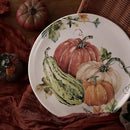 Bico Pumpkin Feast Dinner Plates Set of 4, 11 Inch Large Ceramic Plates for Pasta, Steak, Stylish Serving Dishes, Microwave and Dishwasher Safe, Gift for Housewarming and Thanksgiving by CozyNest Decor