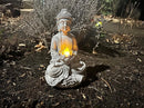 VP Home Buddha Statue for Home and Outdoor Decor, Solar Powered Flickering LED Garden Light, Zen Meditation, Spiritual Room Decor (Zen Buddha) by GreenHaven Gardens