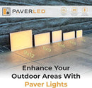 LUMENGY Paver Light 6×6 Inch (5.9 inch X 5.9 inch), Warm White Glare-Free Illumination for Driveways, Pathways, Pool Deck & Patios,12V AC/DC, Waterproof & Drive-Over Rated by CozyNest Decor