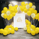 JOYIN 150 Pcs Yellow Balloons, Different Sizes 18 12 10 5 Inch Yellow Latex Balloon Arch Kit with Instruction for Birthday Party Graduation Wedding Holiday Decoration by TinyTreasures Baby Boutique