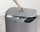 Joseph Joseph Tota Trio 90 liter/23.8 gallon Laundry Hamper Separation Basket with lid, 3 Removable Washing Bags with Handles- Gray by CozyNest Decor