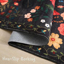Runner Rug for Hallways Kitchen Rug Non Slip 2'6''x8' Washable Runner Rugs with Rubber Backing Soft Floral Carpet Runner for Hallways, Kitchen, Laundry, Bedroom, Bathroom(Black) by CozyNest Decor