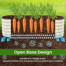 Raised Garden Beds 8 X 2 X 1.4Ft, Galvanized Raised Garden Beds Outdoor Planter Box for Vegetables, Gardening, Flowers, Fruits etc (Ivory) by GreenHaven Gardens
