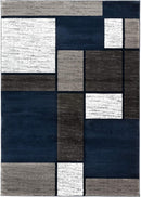 Rugshop Contemporary Modern Boxes Area Rug 6' 6" x 9' Navy by TinyTreasures Baby Boutique