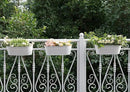 Dahey 3 Pcs Metal Iron Hanging Flower Pots for Railing Fence 15.7 Inch Hanging Bucket Pots Countryside Style Window Flower Plant Holder with Detachable Hooks for Garden Yard Home Decor, White by GreenHaven Gardens