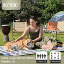 HX&OD Outdoor Picnic Blanket Extra Large, 80''*80' Waterproof Picnic Mat with Stakes Foldable Camping Blanket Portable with Carry Strap for Beach Mat (Green, 80''*80'') by TinyTreasures Baby Boutique