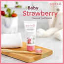 Fluoride Free Baby Toothpaste | Strawberry Flavored - Organic Training Natural Toddler Toothpaste for Toddlers | EWG Verified, Vegan, SLS Free, Safe to Swallow, Aloe Vera -1.7Oz by CozyNest Decor
