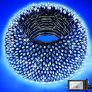 1500 LED 492ft Outdoor Christmas Lights Decorations, Green Wire LED String Lights with Timer Memory, Twinkle Lighs for Indoor Outdoor Party, Tree Wedding, Garden, Patio (Blue) by GreenHaven Gardens