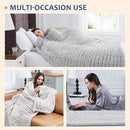 L'AGRATY Chunky Knit Blanket Throw - Soft Chenille Yarn Throw Blanket 60x80: Handmade Thick Cable Knit Crochet Blanket - Large Knit Blanket Chunky Rope Knot Throw Blanket for Couch Sofa Bed Home Decor by CozyNest Decor